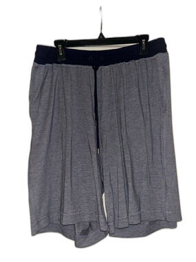 Daniel Buchler Men's Drawstring Lounge Shorts Medium Navy Blue Sleep Pajama
